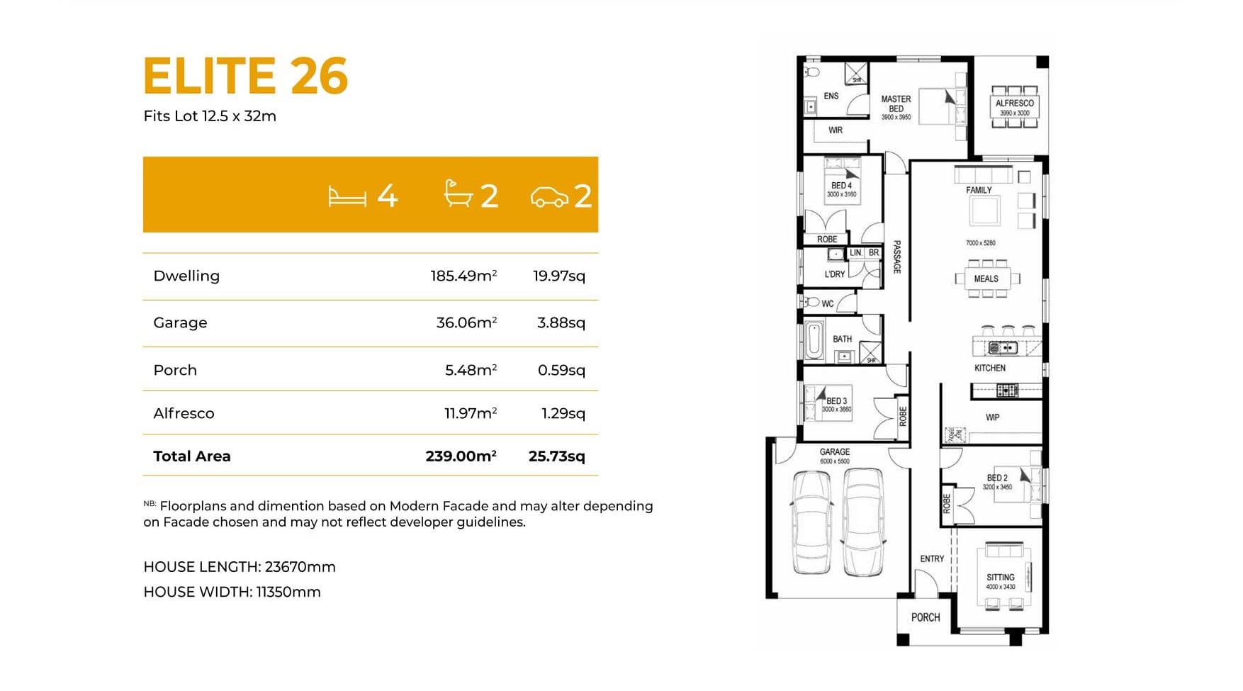 Elite 26 elevation