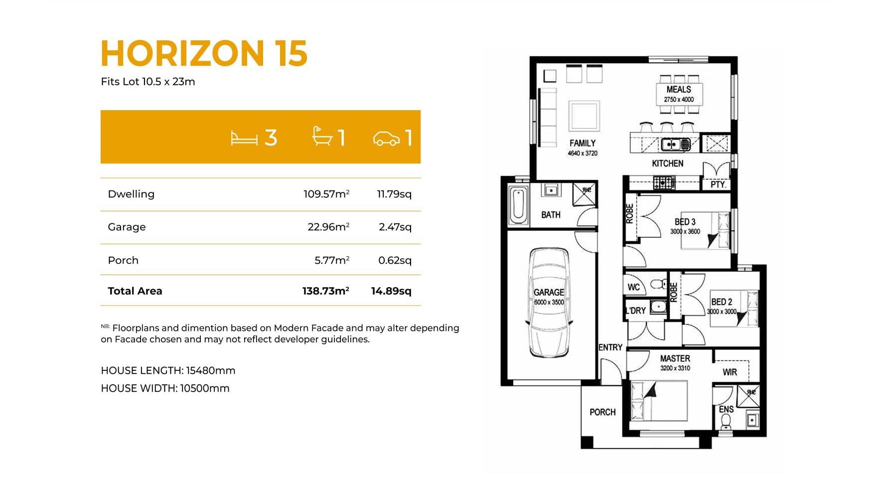 Horizon 15 elevation