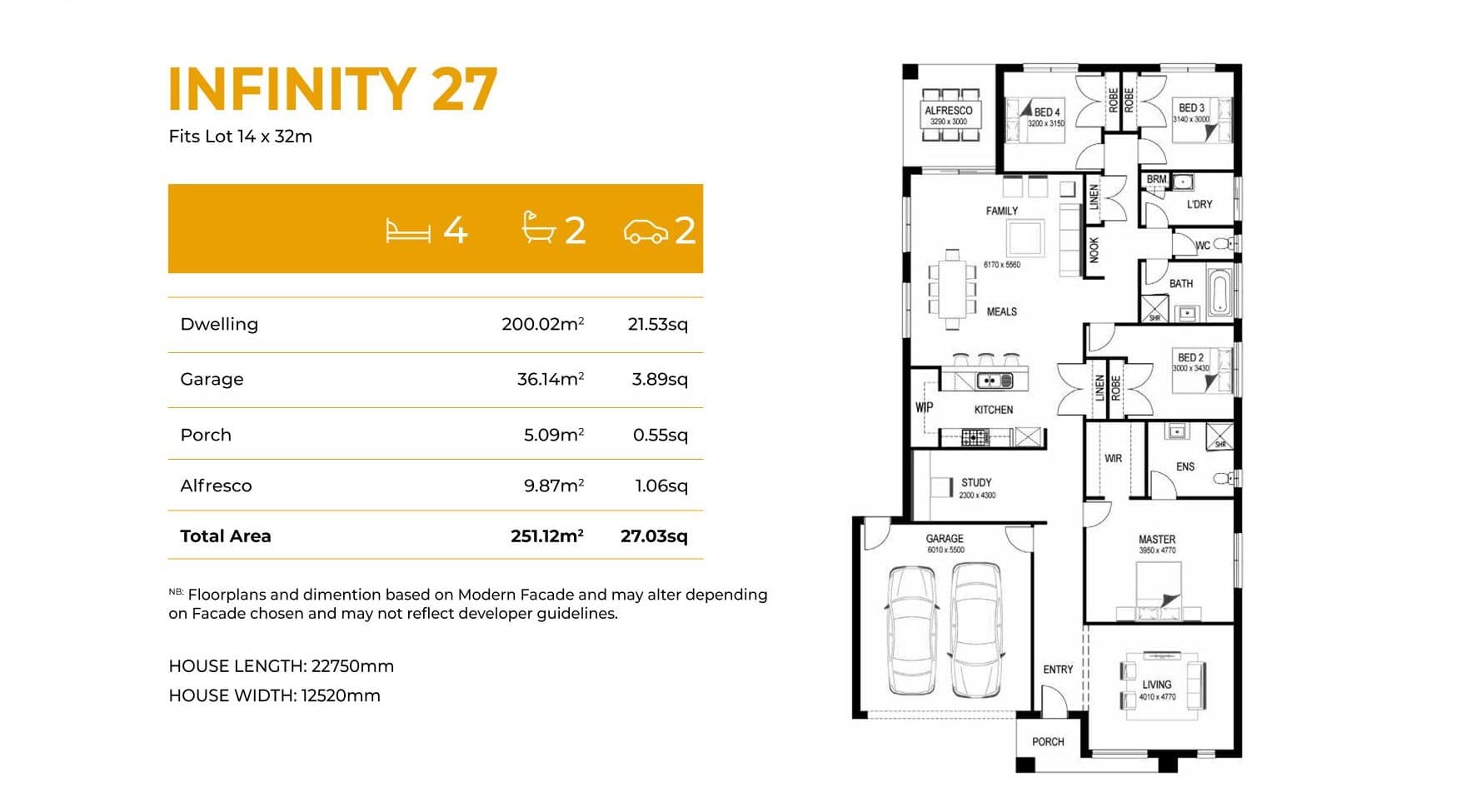 Infinity 27 elevation