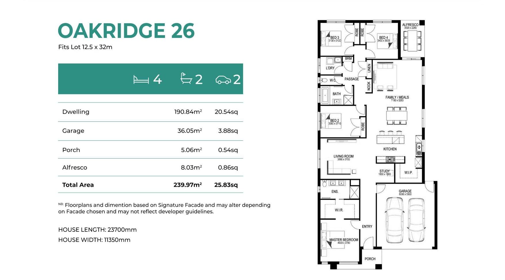 Oakridge 26 elevation