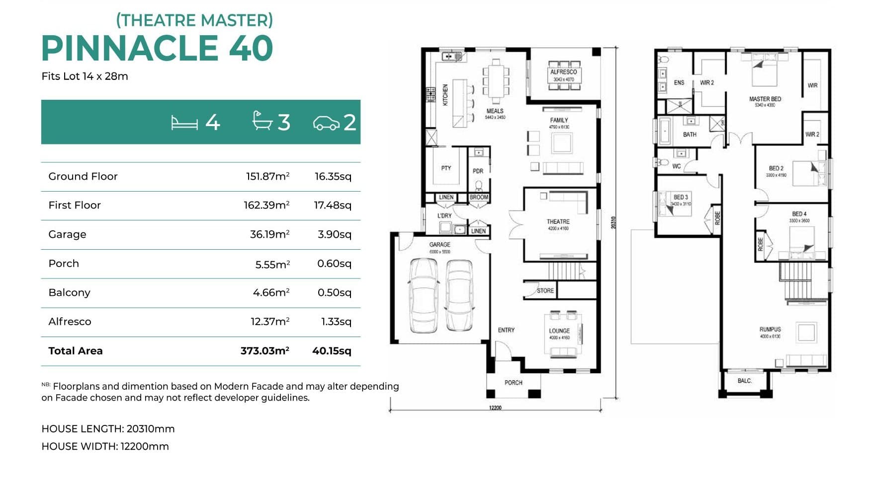 Pinnacle 40 elevation